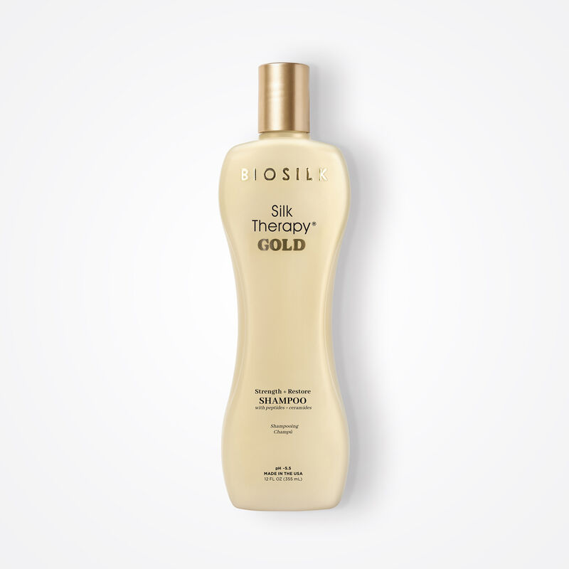 BioSilk Silk Therapy Gold Strength and Restore Shampoo - 12 Ounces, , large image number null